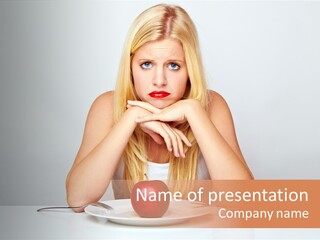 Human Cutlery Woman PowerPoint Template