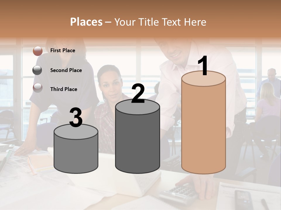 Training Men Architects PowerPoint Template
