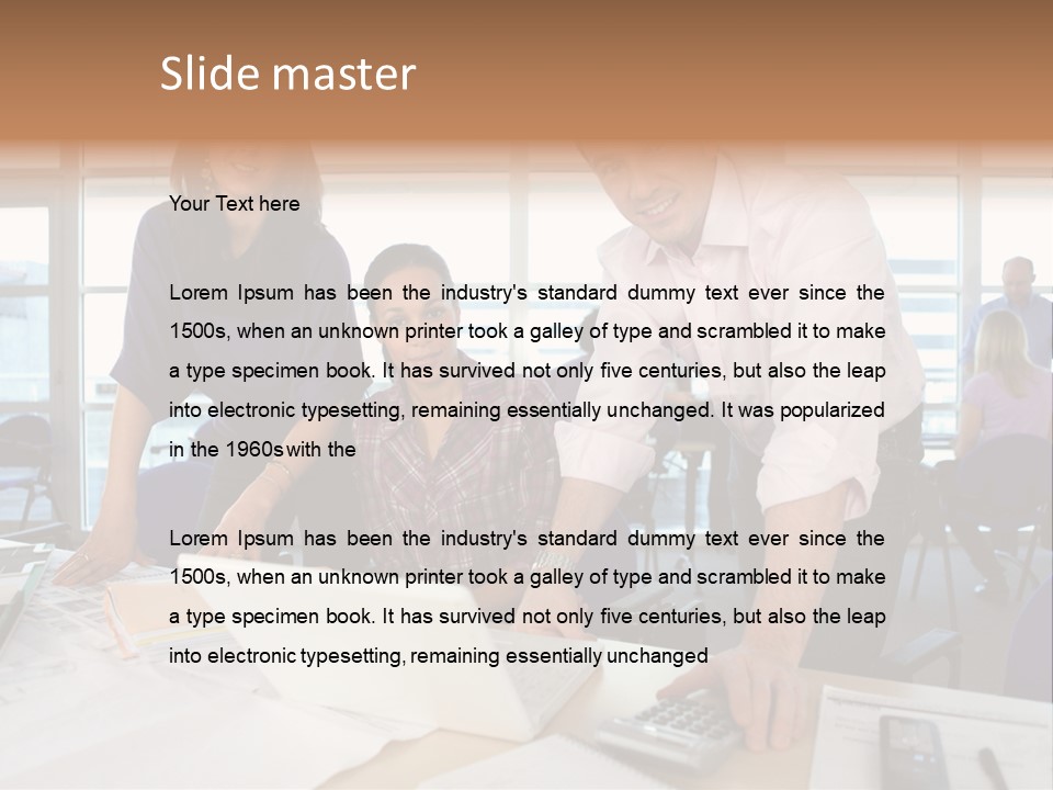 Training Men Architects PowerPoint Template