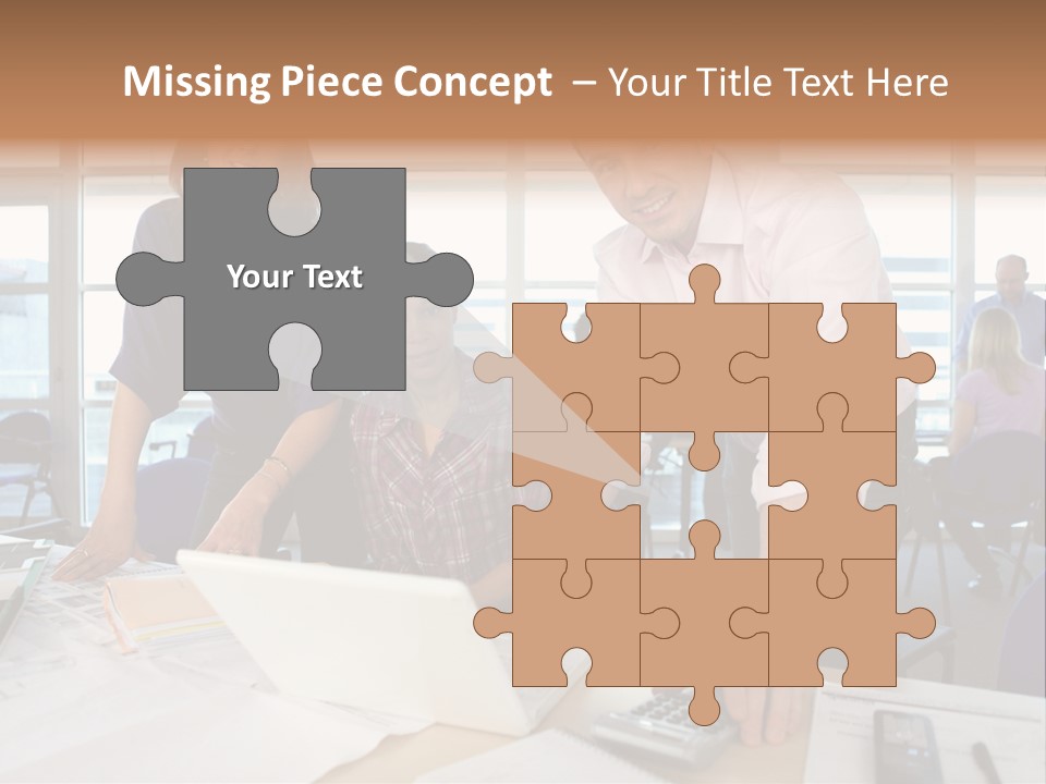 Training Men Architects PowerPoint Template