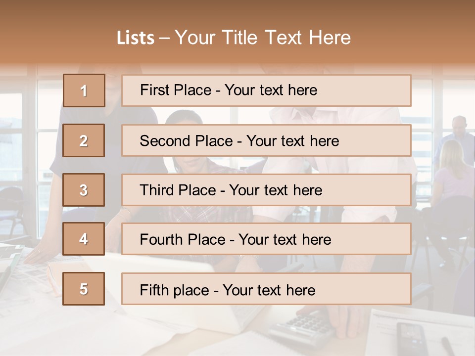 Training Men Architects PowerPoint Template