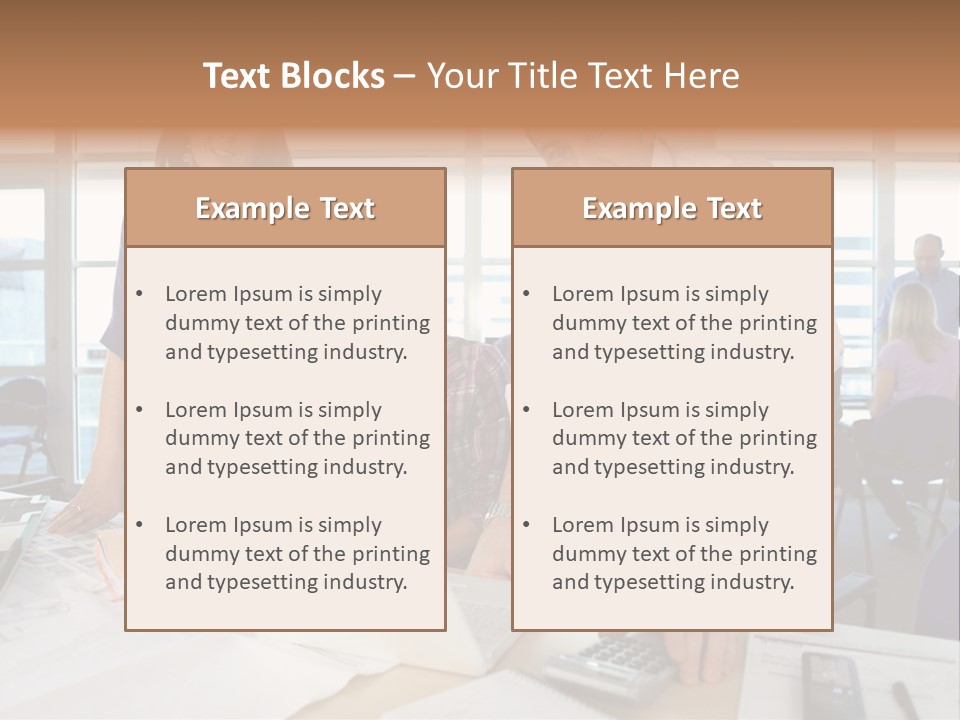 Training Men Architects PowerPoint Template