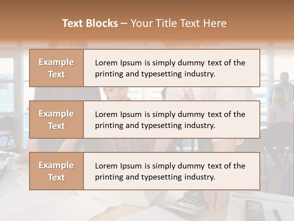 Training Men Architects PowerPoint Template
