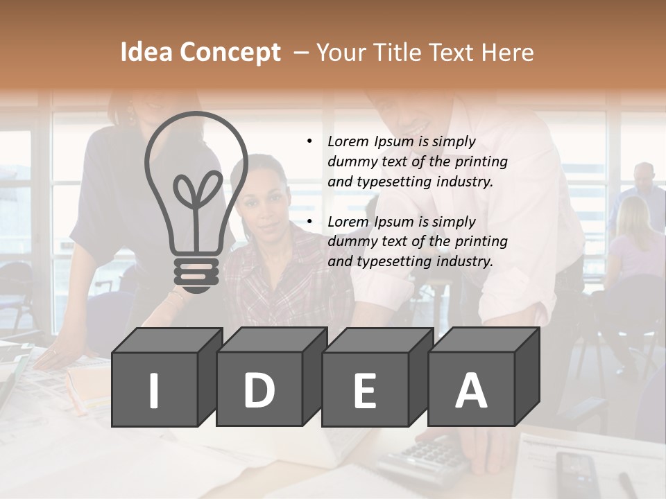Training Men Architects PowerPoint Template