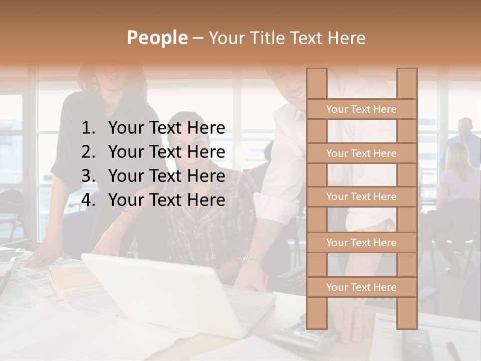 Training Men Architects PowerPoint Template