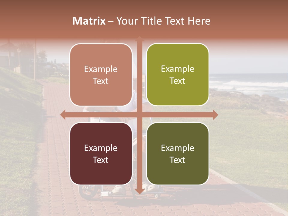 A Man In A Wheel Chair Being Pushed By A Woman PowerPoint Template