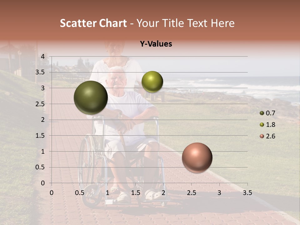 A Man In A Wheel Chair Being Pushed By A Woman PowerPoint Template