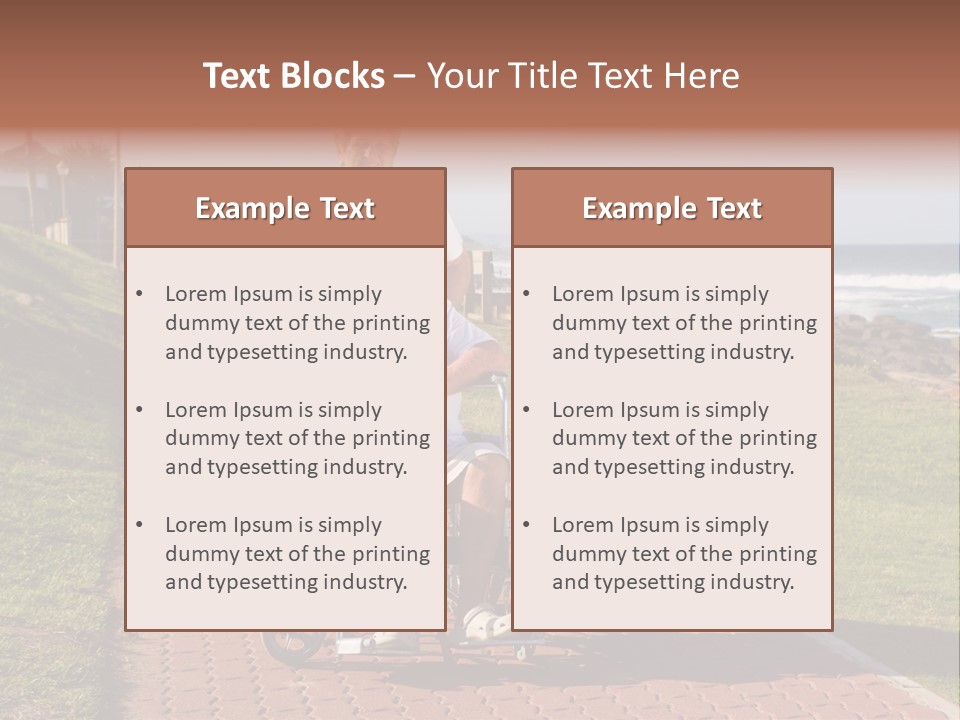 A Man In A Wheel Chair Being Pushed By A Woman PowerPoint Template