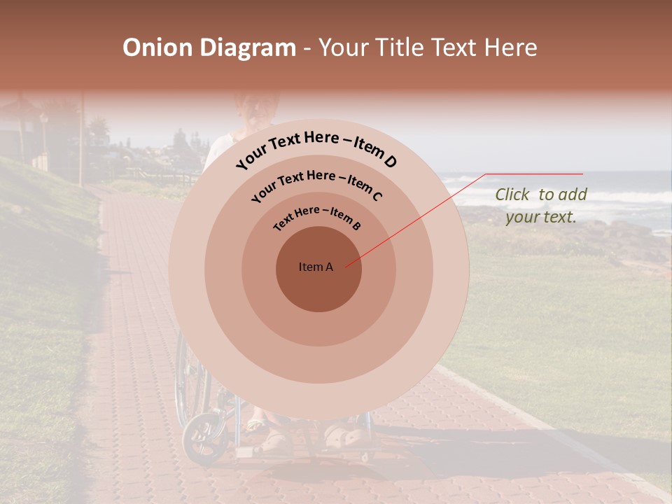 A Man In A Wheel Chair Being Pushed By A Woman PowerPoint Template