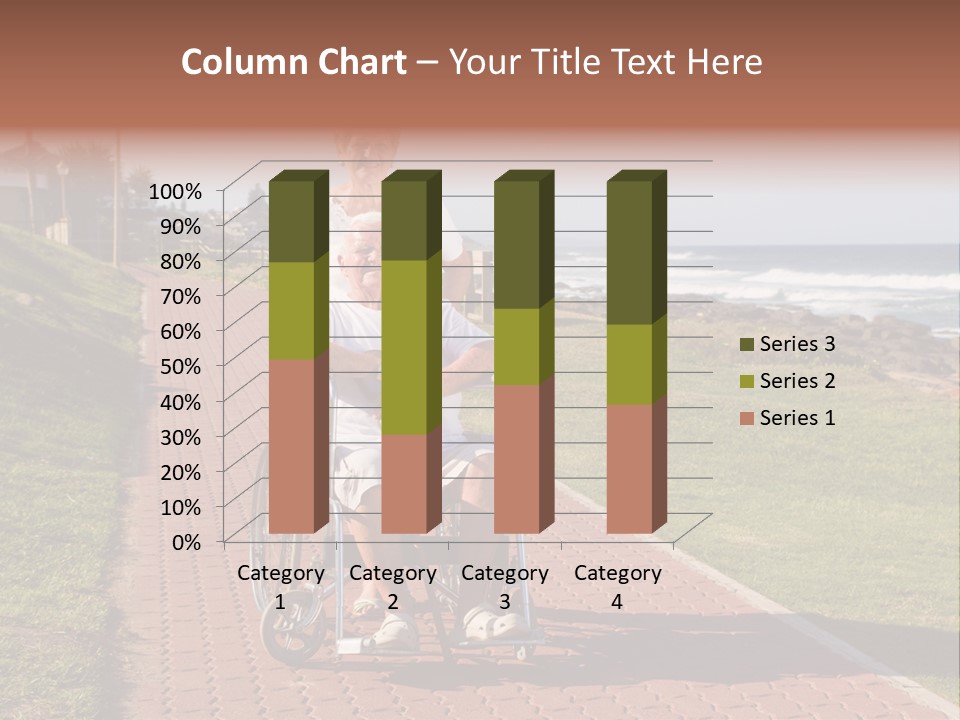 A Man In A Wheel Chair Being Pushed By A Woman PowerPoint Template