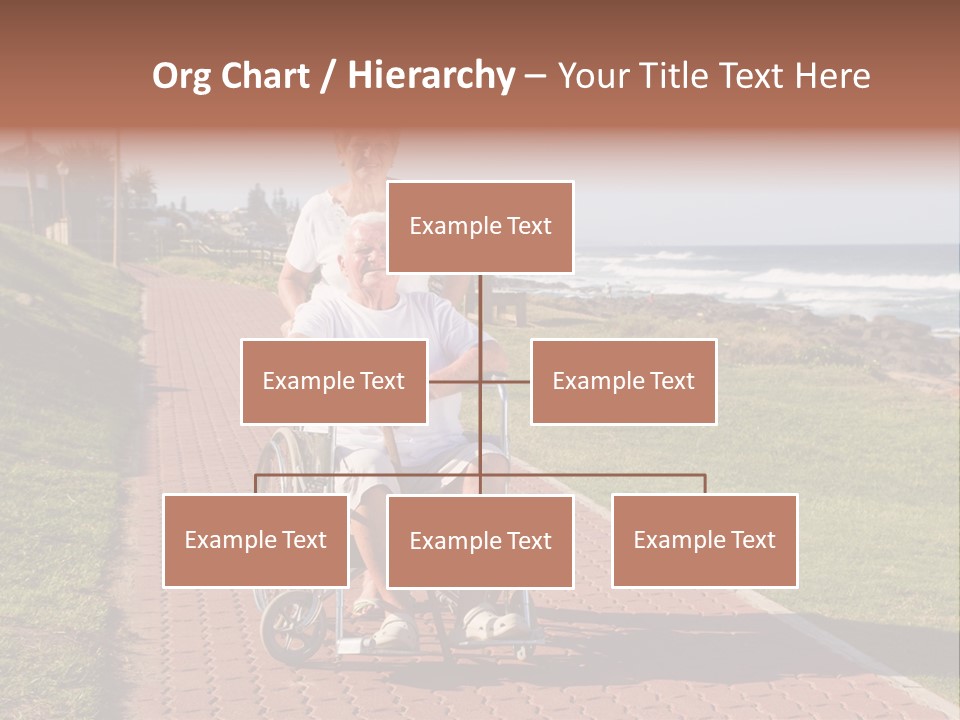 A Man In A Wheel Chair Being Pushed By A Woman PowerPoint Template