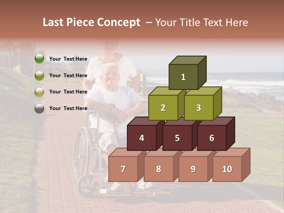 A Man In A Wheel Chair Being Pushed By A Woman PowerPoint Template