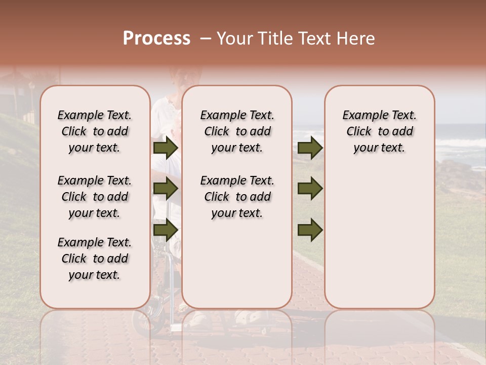 A Man In A Wheel Chair Being Pushed By A Woman PowerPoint Template
