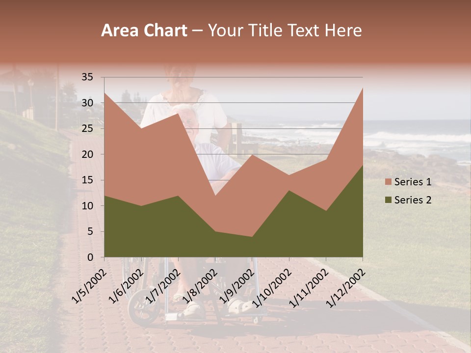 A Man In A Wheel Chair Being Pushed By A Woman PowerPoint Template