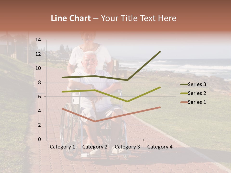 A Man In A Wheel Chair Being Pushed By A Woman PowerPoint Template