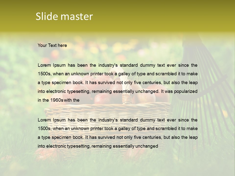 Basket Outdoors Season PowerPoint Template