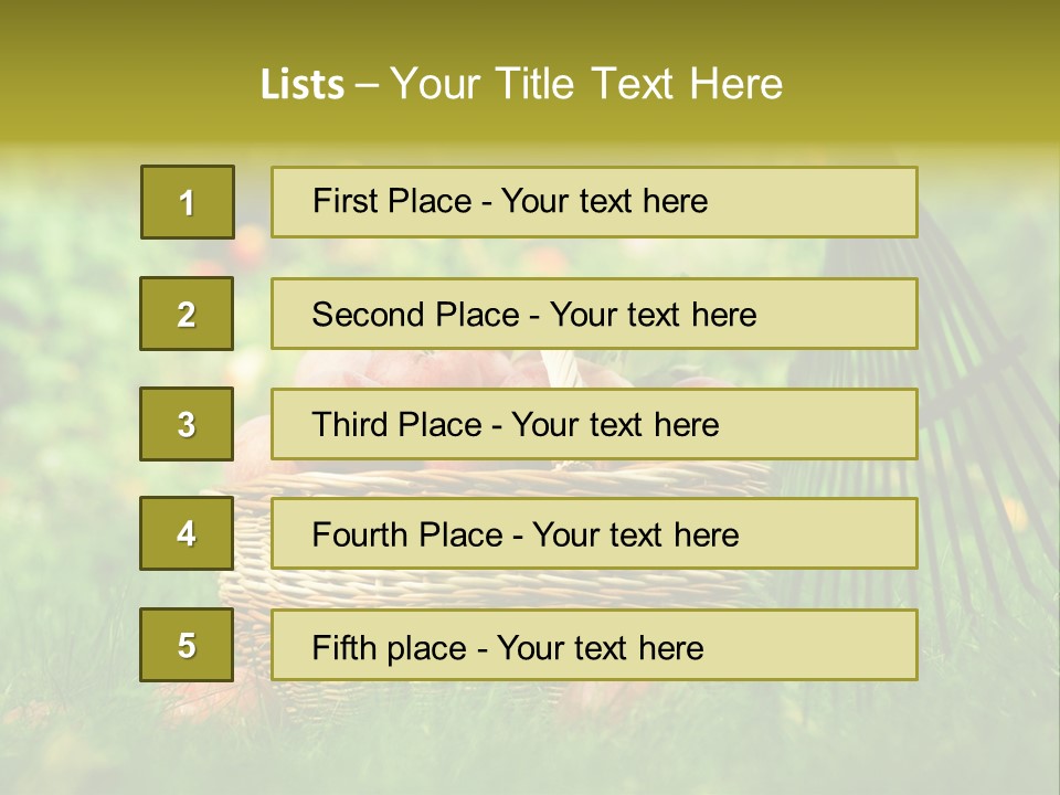 Basket Outdoors Season PowerPoint Template