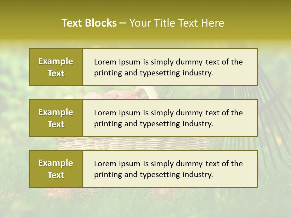 Basket Outdoors Season PowerPoint Template