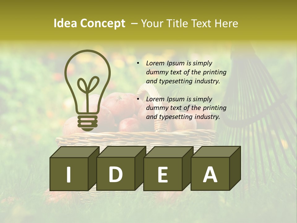 Basket Outdoors Season PowerPoint Template