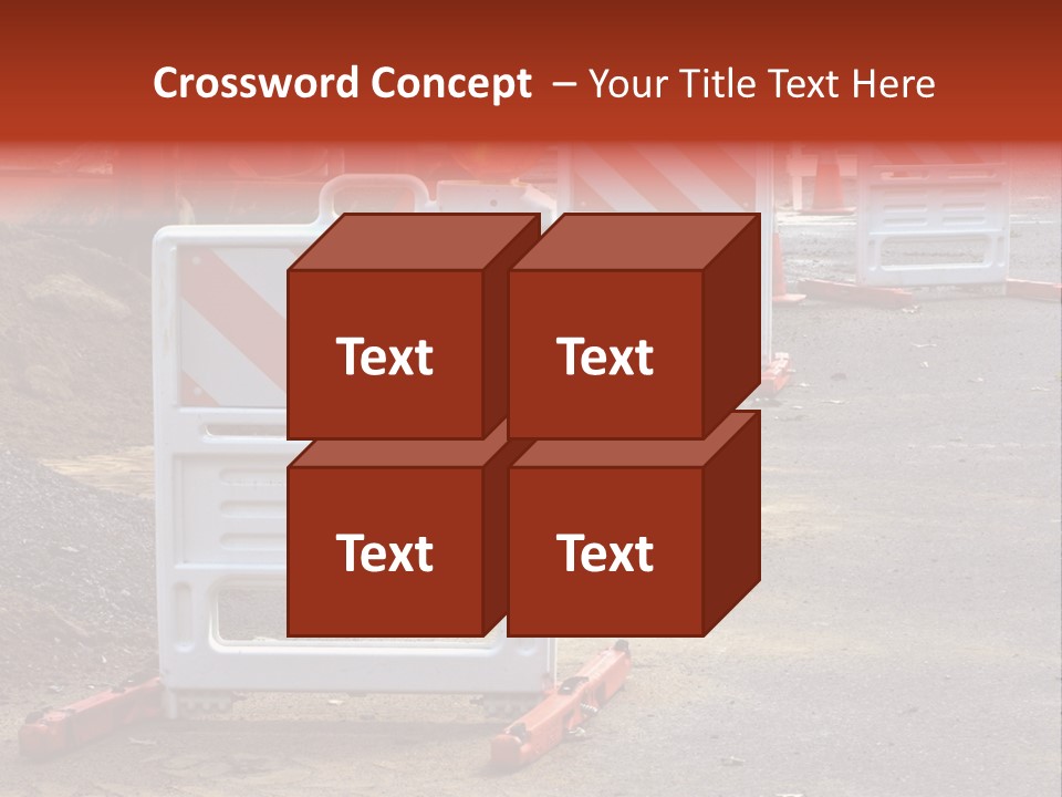 Closed Maintenance Roadwork PowerPoint Template