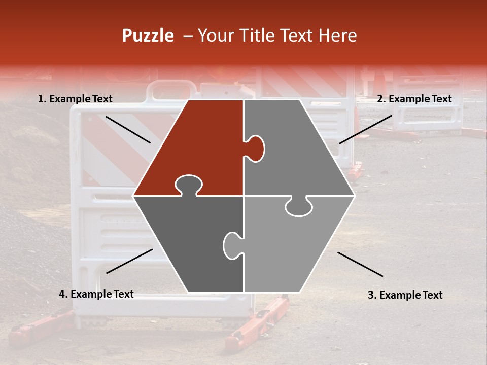 Closed Maintenance Roadwork PowerPoint Template