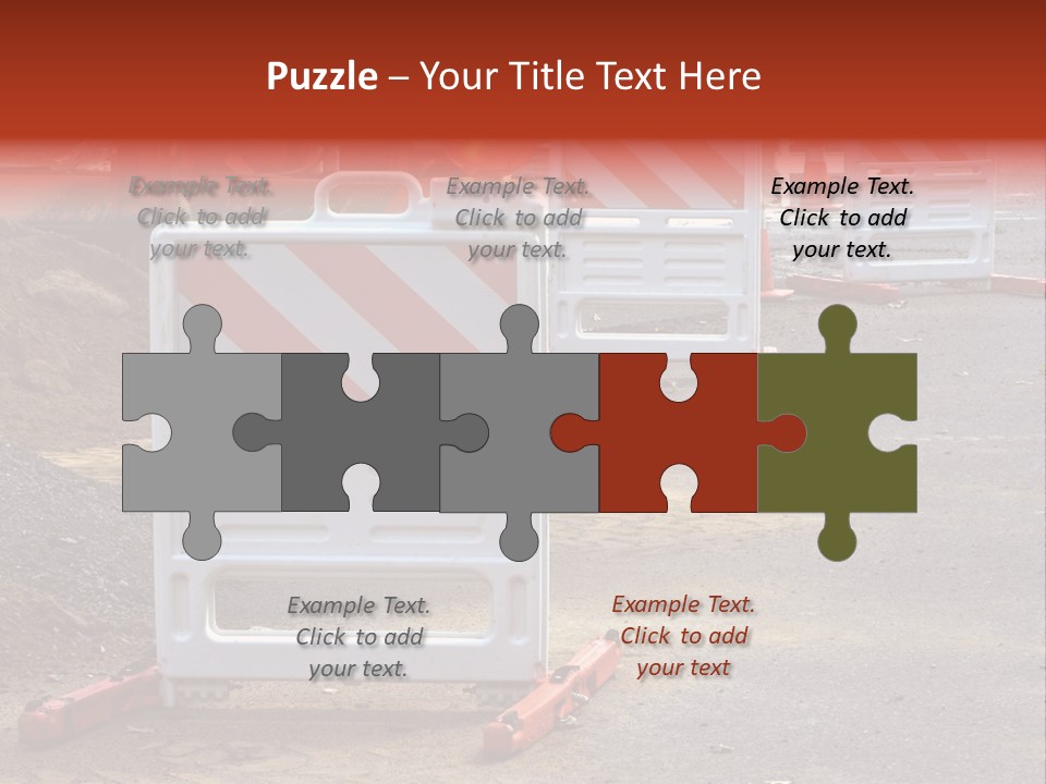 Closed Maintenance Roadwork PowerPoint Template