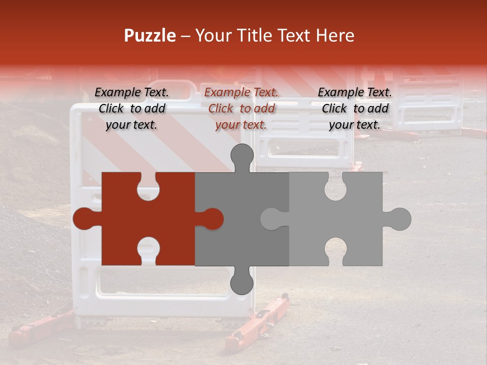 Closed Maintenance Roadwork PowerPoint Template