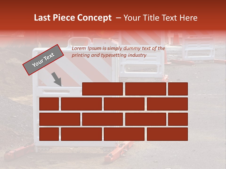 Closed Maintenance Roadwork PowerPoint Template