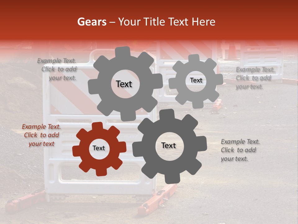Closed Maintenance Roadwork PowerPoint Template
