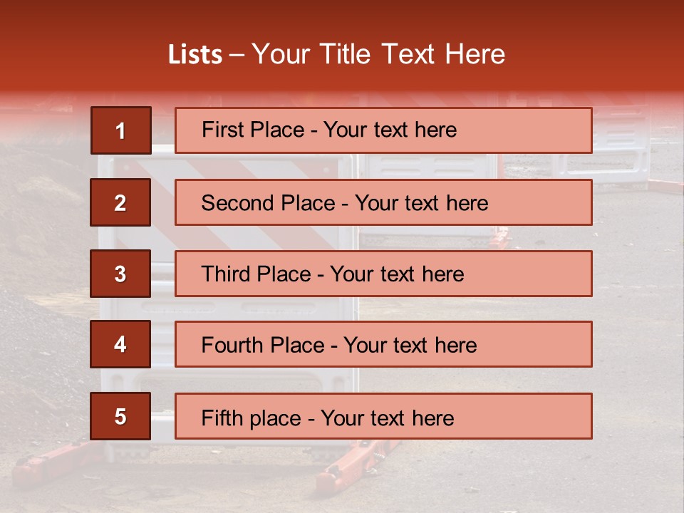 Closed Maintenance Roadwork PowerPoint Template