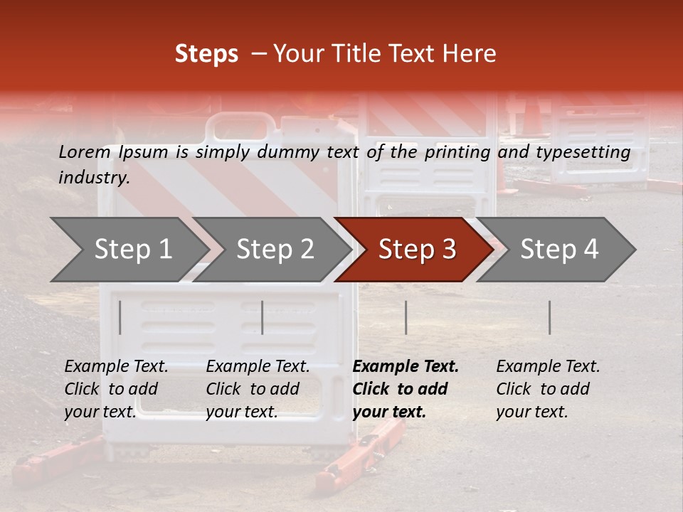 Closed Maintenance Roadwork PowerPoint Template