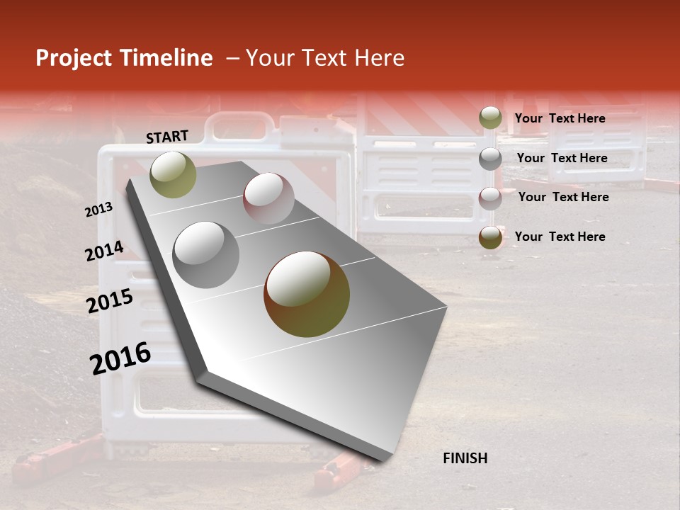 Closed Maintenance Roadwork PowerPoint Template