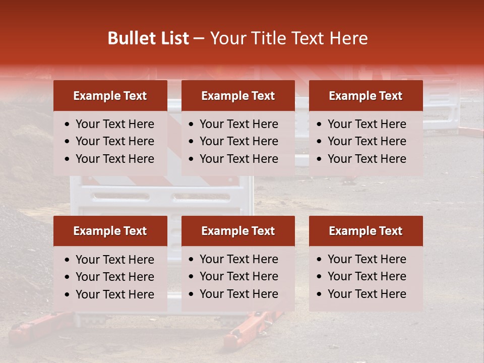 Closed Maintenance Roadwork PowerPoint Template