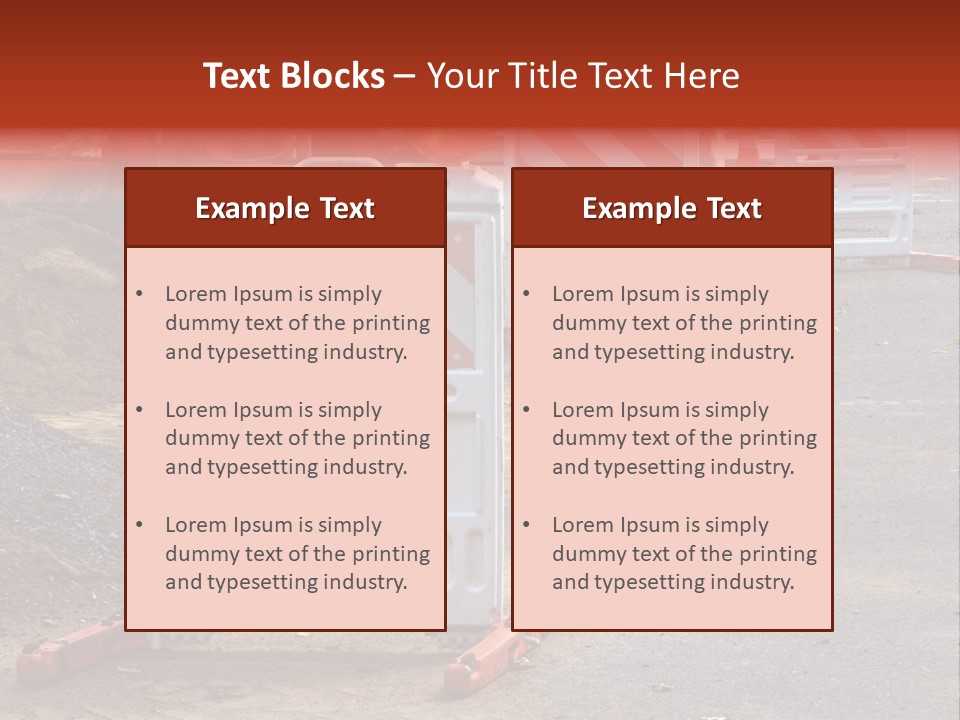 Closed Maintenance Roadwork PowerPoint Template