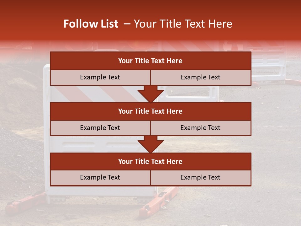 Closed Maintenance Roadwork PowerPoint Template