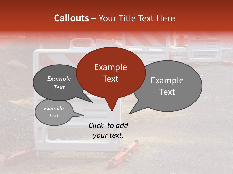 Closed Maintenance Roadwork PowerPoint Template