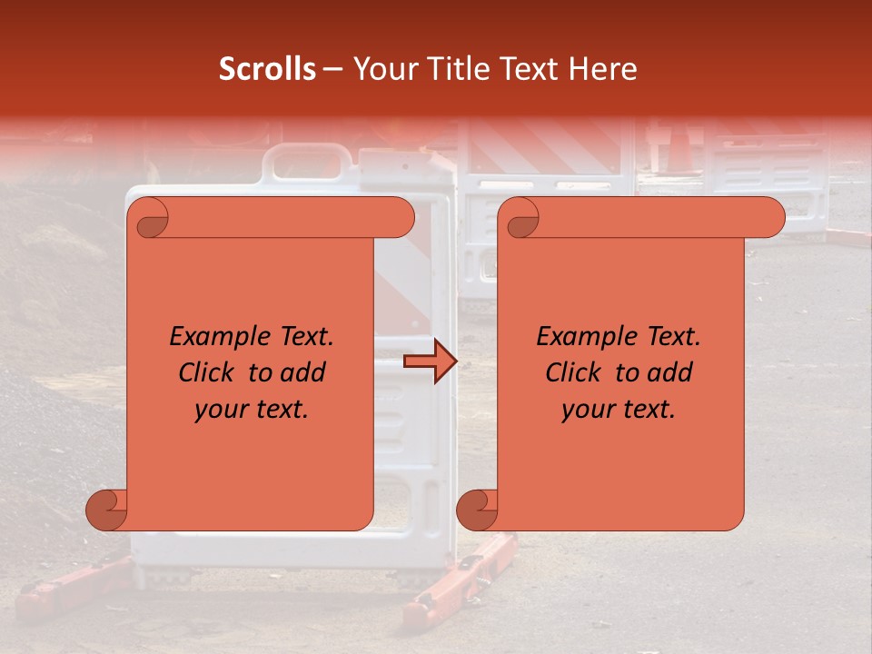 Closed Maintenance Roadwork PowerPoint Template