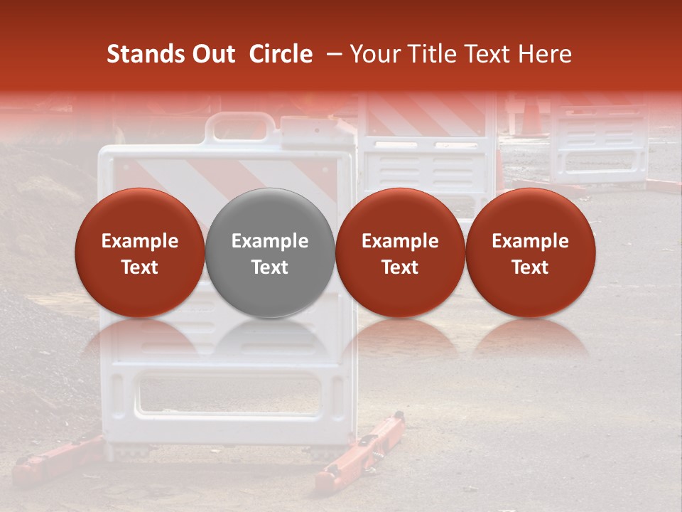 Closed Maintenance Roadwork PowerPoint Template