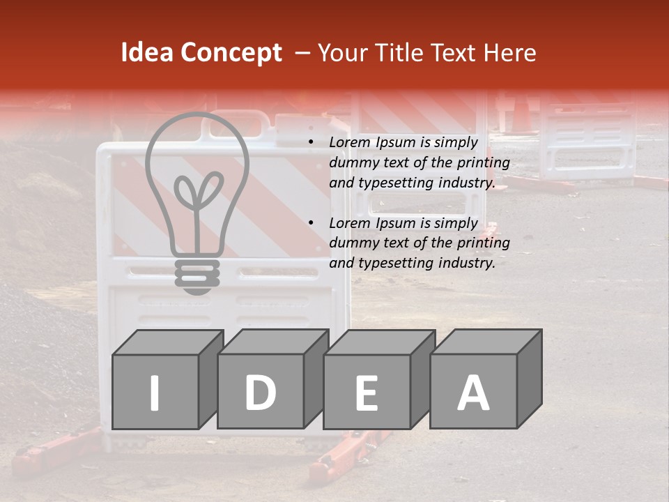 Closed Maintenance Roadwork PowerPoint Template