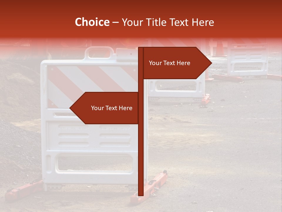 Closed Maintenance Roadwork PowerPoint Template
