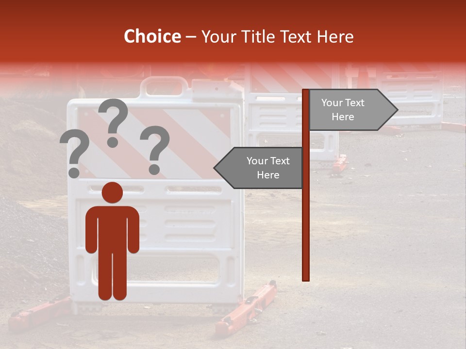 Closed Maintenance Roadwork PowerPoint Template