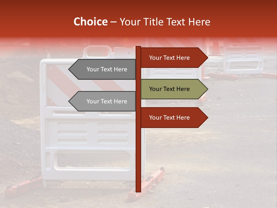 Closed Maintenance Roadwork PowerPoint Template