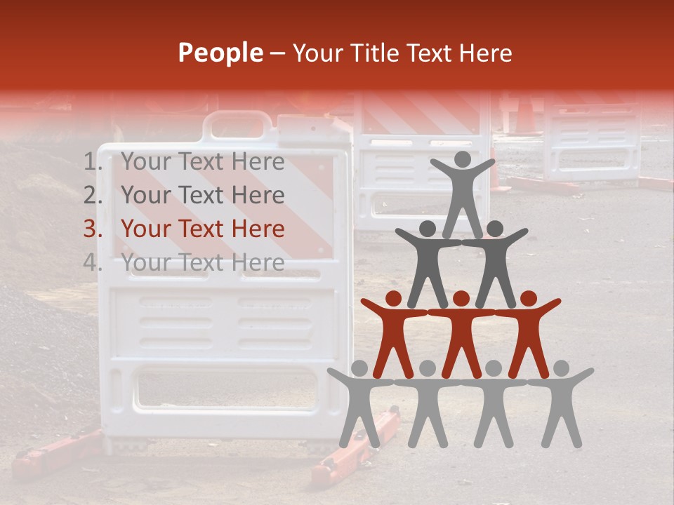 Closed Maintenance Roadwork PowerPoint Template