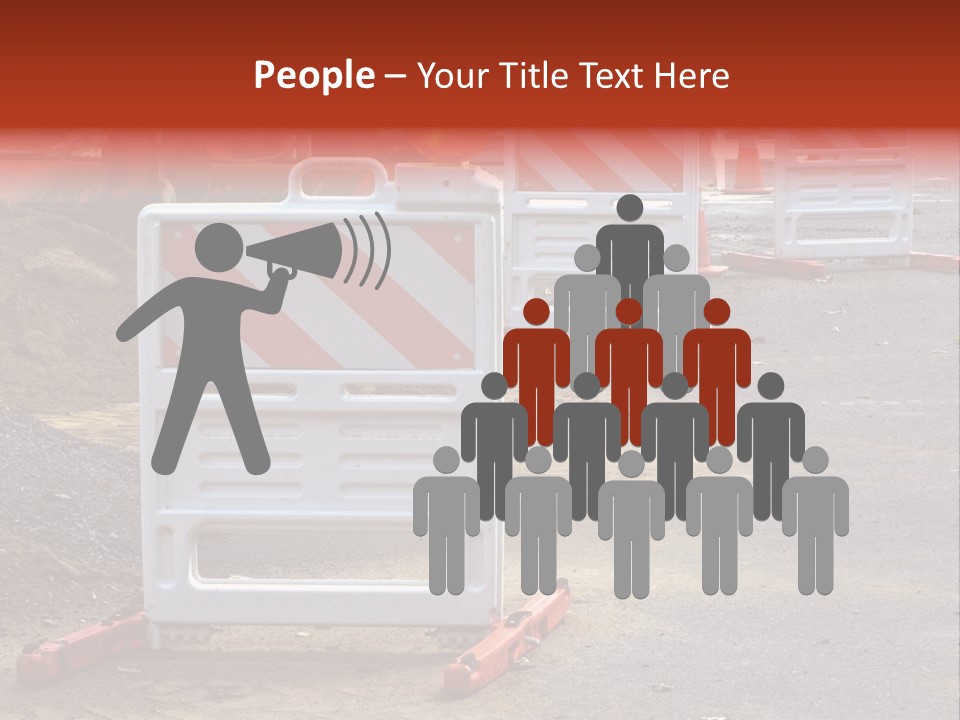 Closed Maintenance Roadwork PowerPoint Template