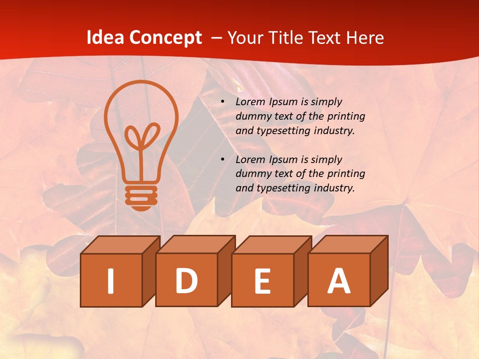 Macro Seamlessly Leaf PowerPoint Template