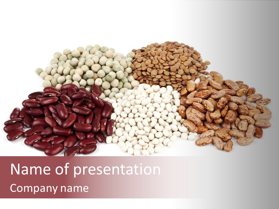 Pinto Bean Ingredients Navy Bean PowerPoint Template