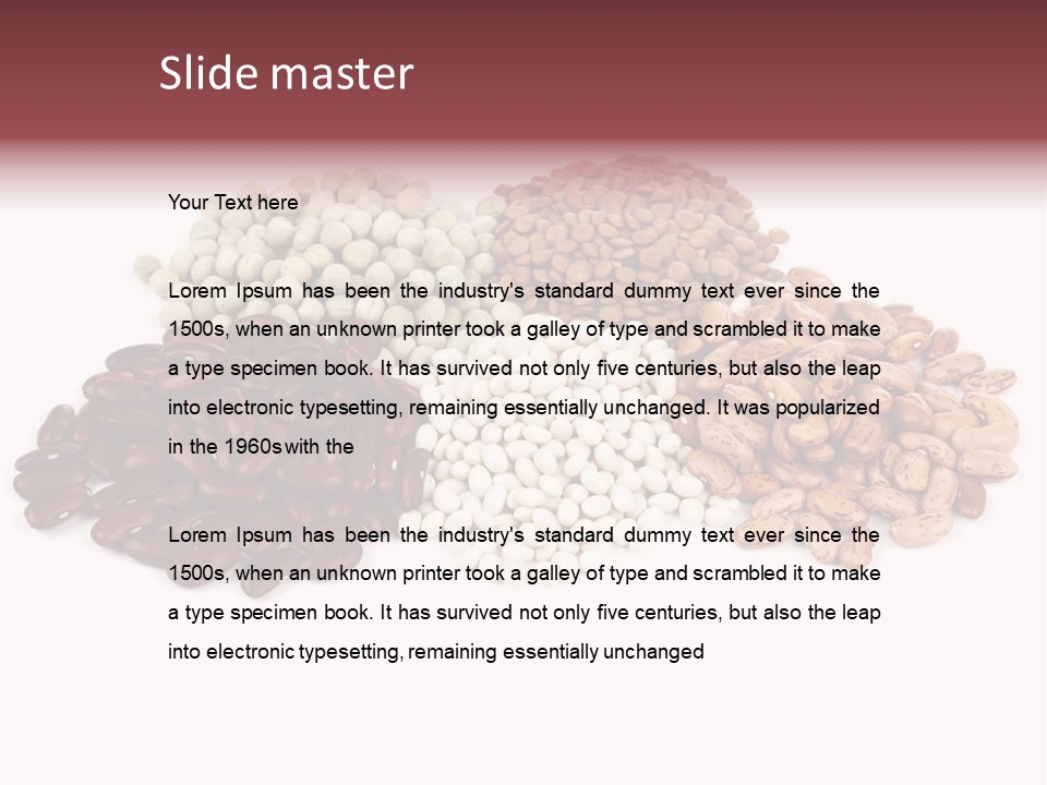 Pinto Bean Ingredients Navy Bean PowerPoint Template