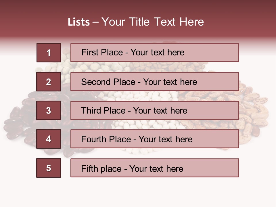 Pinto Bean Ingredients Navy Bean PowerPoint Template