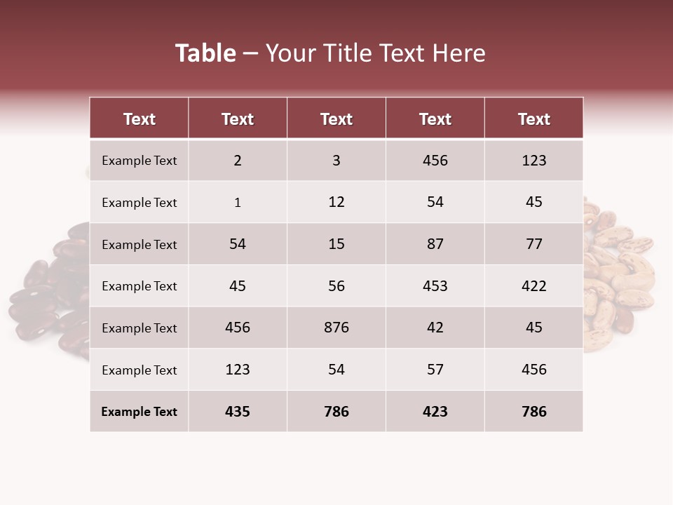 Pinto Bean Ingredients Navy Bean PowerPoint Template