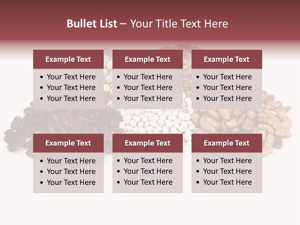 Pinto Bean Ingredients Navy Bean PowerPoint Template